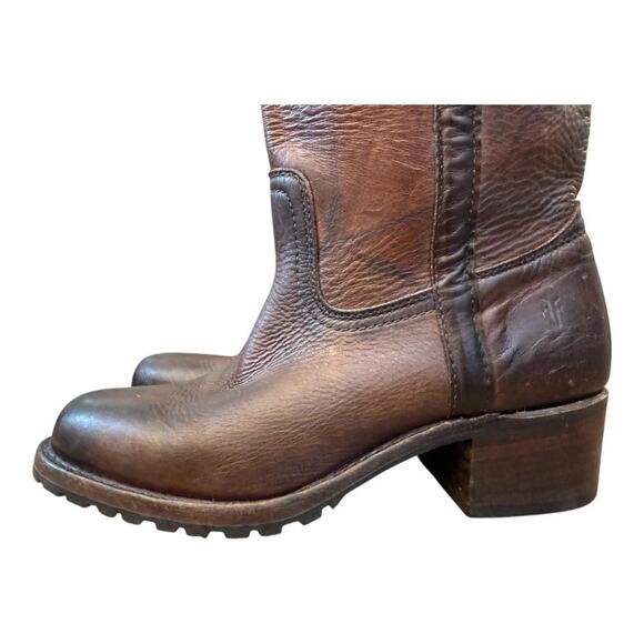 Vintage Frye Longhorn Campus Boot Brown Leather Women size 9 - Picture 5 of 10